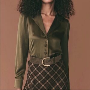 Dôen Juliana Top in Midnight Moss XS